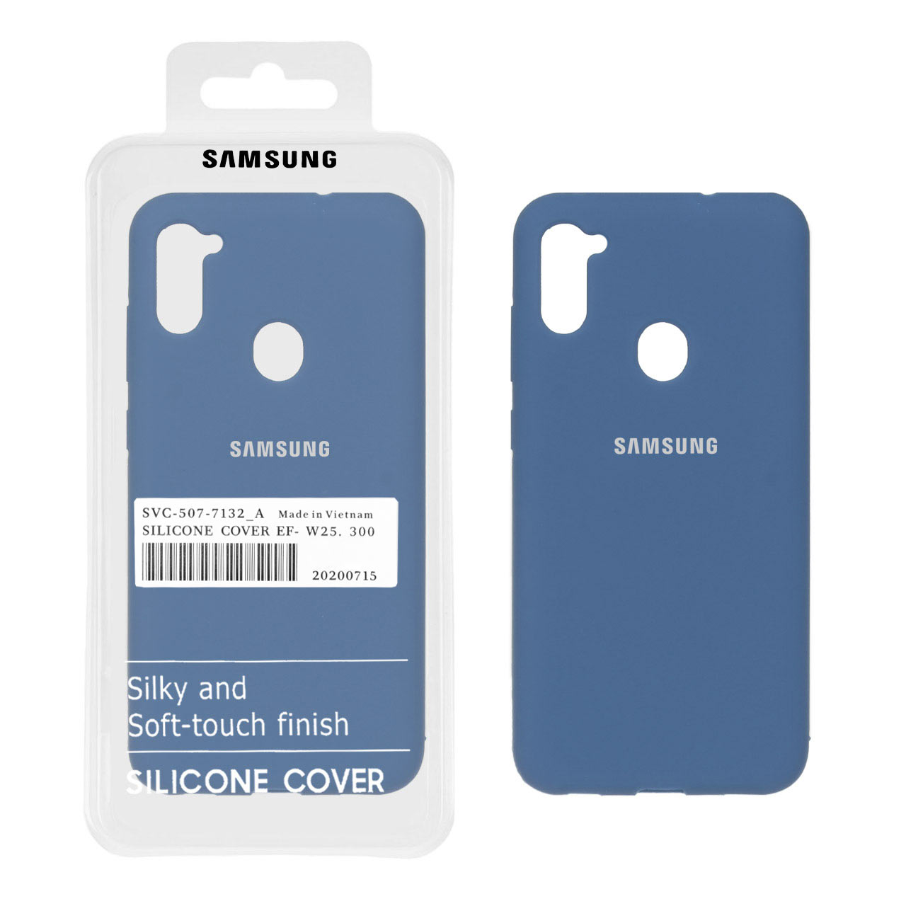 1032714.jpg قاب سیلیکونی پاک کنی اورجینال درجه یک Samsung Galaxy A11 / M11 - آبی اقیانوسی (پک دار) - تصویر 1