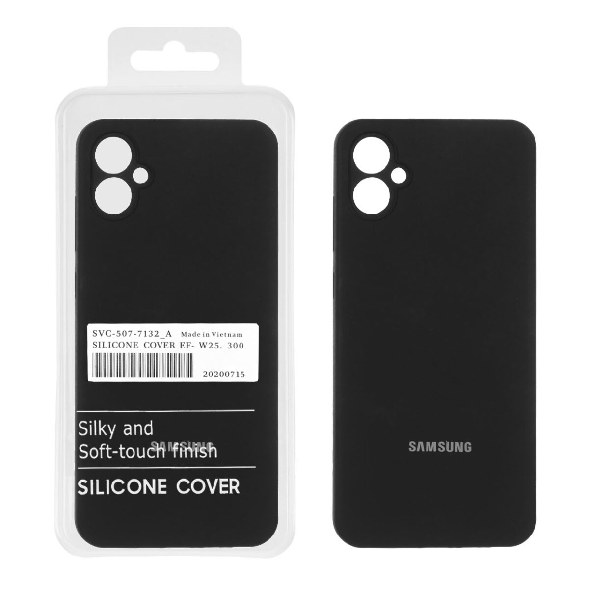 قاب سیلیکونی پاک کنی اورجینال درجه یک Samsung Galaxy A05 - مشکی (پک دار) - تصویر 1