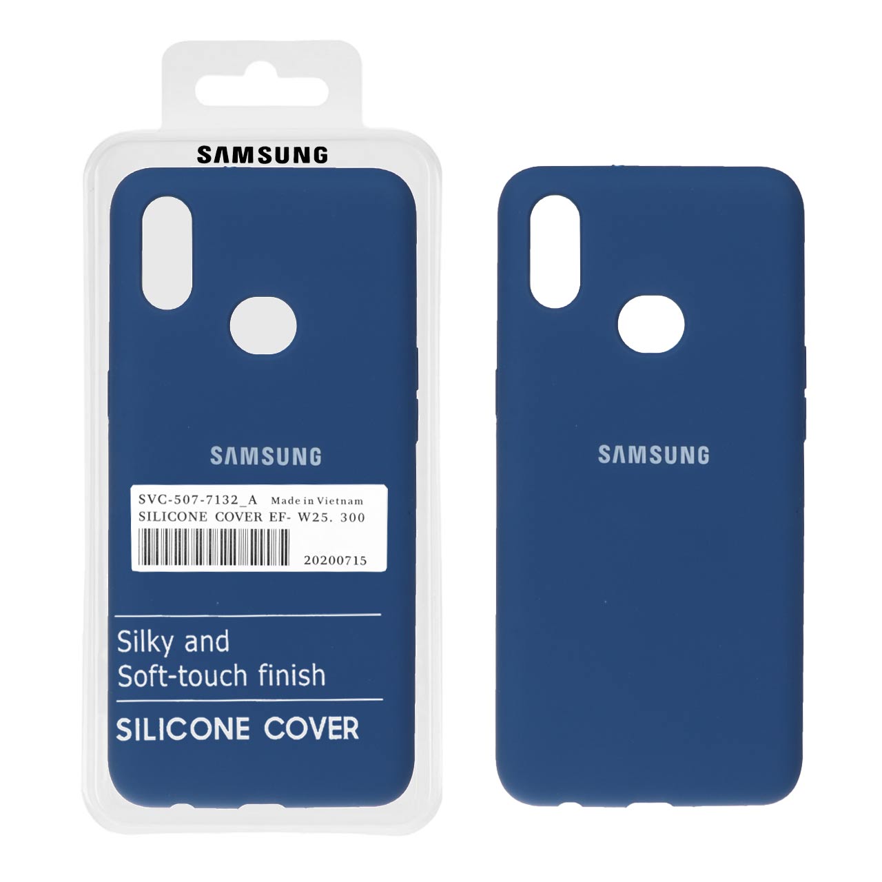1064920.jpg قاب سیلیکونی پاک کنی اورجینال درجه یک Samsung Galaxy A10s / M01s - آبی تیره (پک دار) - تصویر 1