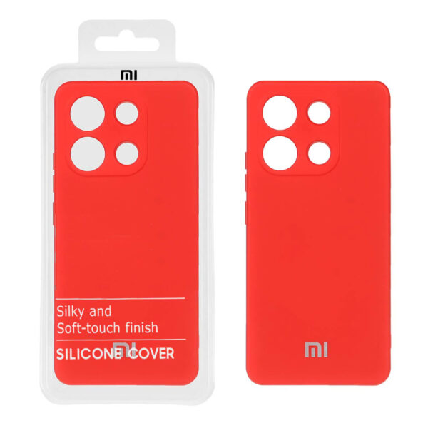 قاب نیو سیلیکون محافظ لنزدار Xiaomi Redmi Note 13 4G - RFF - آلبالویی (پک دار)