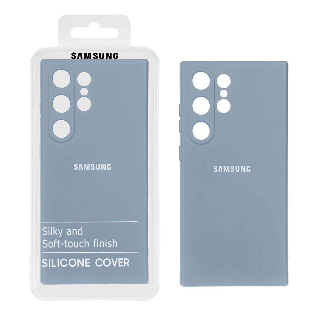 1067648 قاب نیو سیلیکون محافظ لنزدار Samsung Galaxy S24 Ultra - RFF - آبی فیلی (پک دار) - تصویر 1