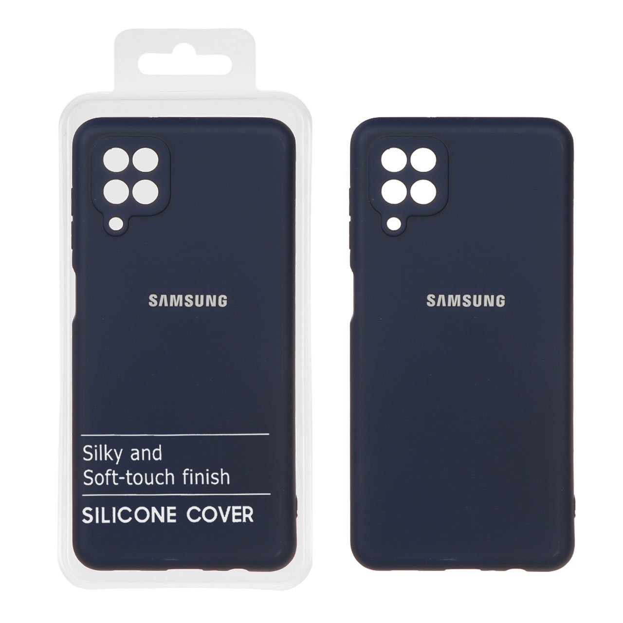 1070578 قاب نیو سیلیکون محافظ لنزدار Samsung Galaxy A12 / M12 / F12 - RFF - سرمه ای (پک دار) - تصویر 1