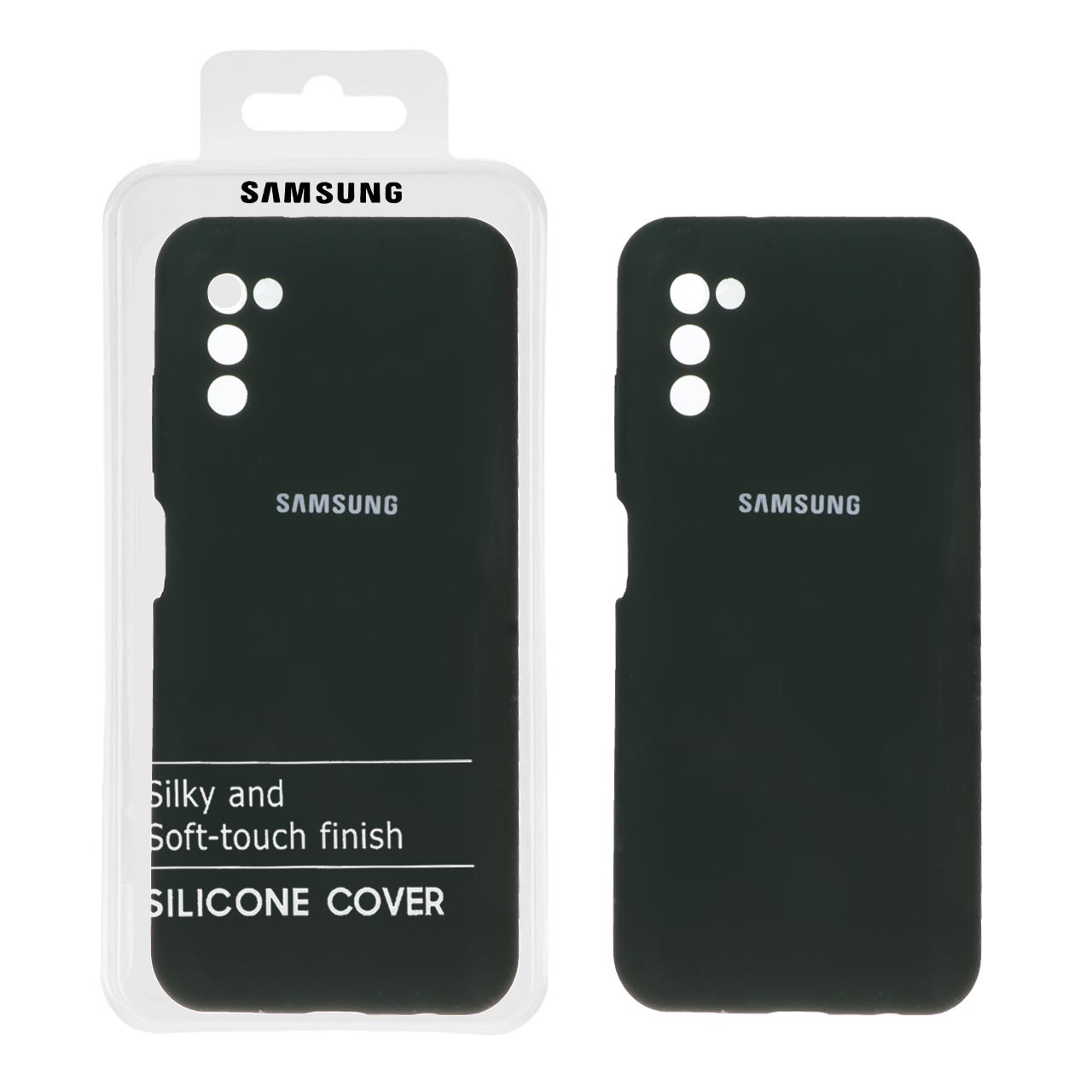 1080832 قاب سیلیکونی پاک کنی محافظ لنزدار اورجینال Samsung Galaxy A03s / A02s - سبز تیره (پک اصلی) - تصویر 1