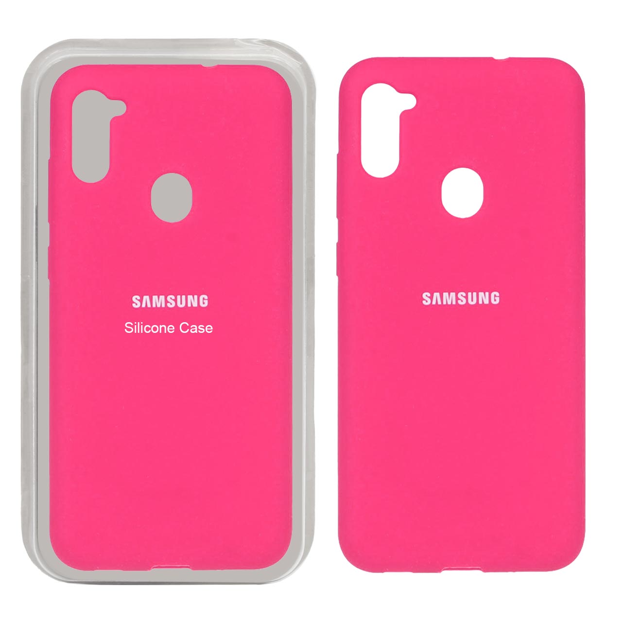 1097926 قاب سیلیکونی پاک کنی اورجینال Samsung Galaxy A11 / M11 - صورتی فانتزی (پک اصلی) - تصویر 1