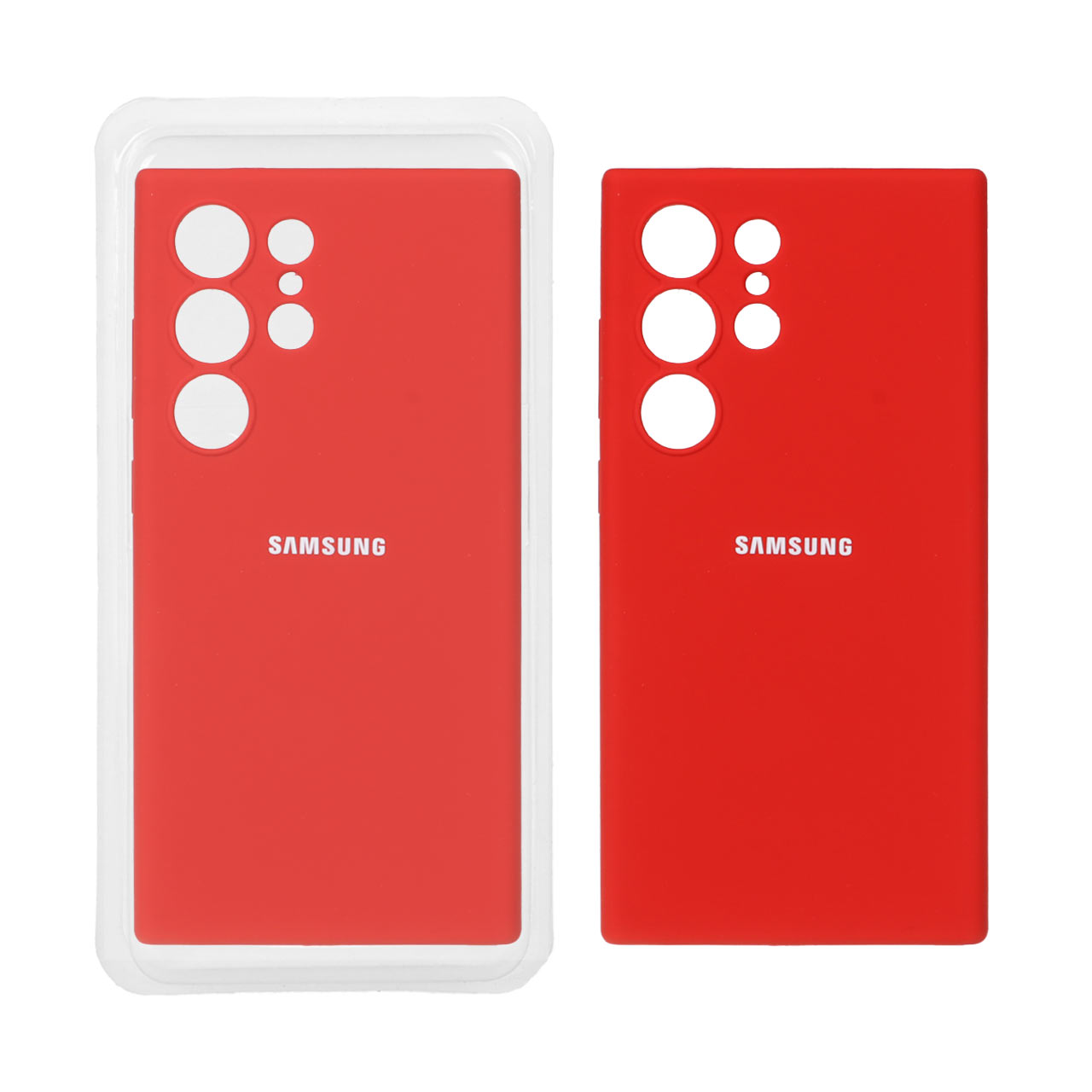 1100296 قاب سیلیکونی پاک کنی محافظ لنزدار اورجینال Samsung Galaxy S24 Ultra - قرمز (پک اصلی) - تصویر 1