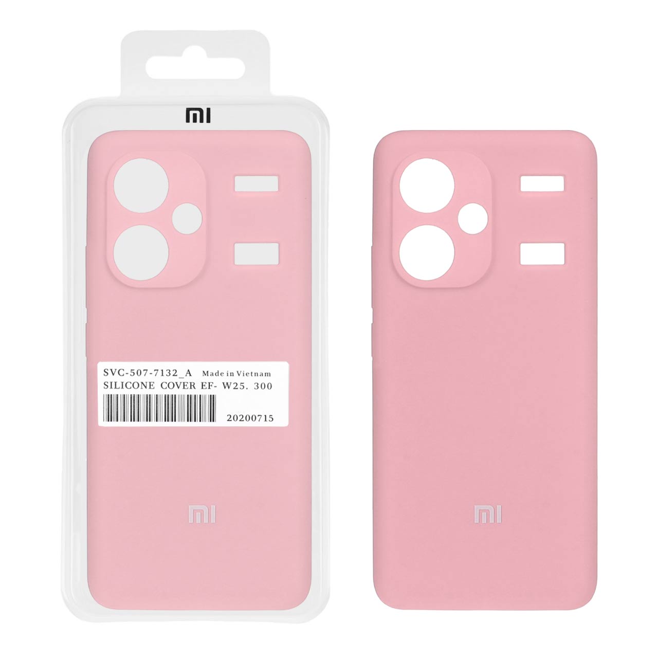 1114420 قاب سیلیکونی پاک کنی اورجینال درجه یک Xiaomi Redmi Note 13 Pro Plus - صورتی (پک اصلی) - تصویر 1