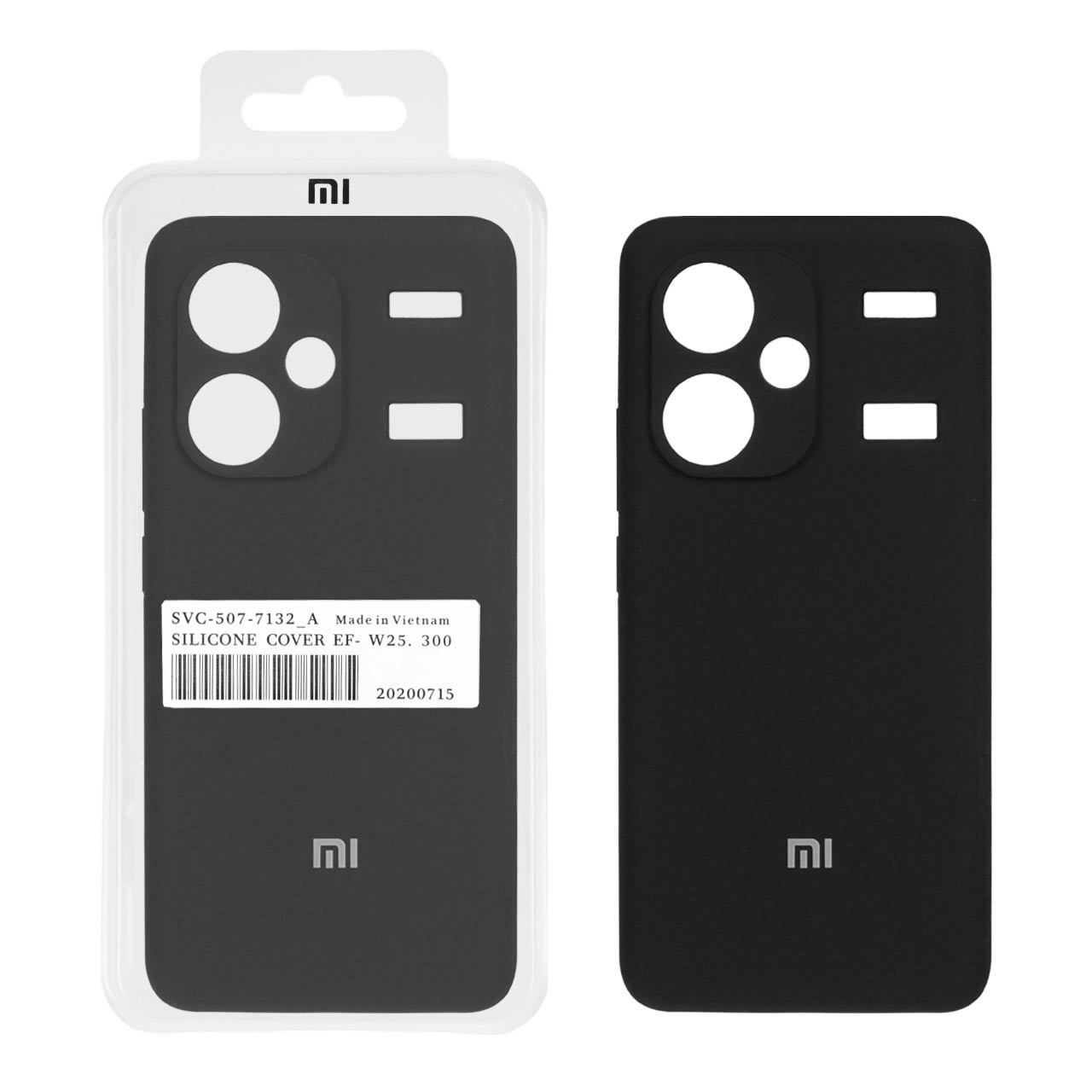 1114424 قاب سیلیکونی پاک کنی اورجینال درجه یک Xiaomi Redmi Note 13 Pro Plus - مشکی (پک اصلی) - تصویر 1