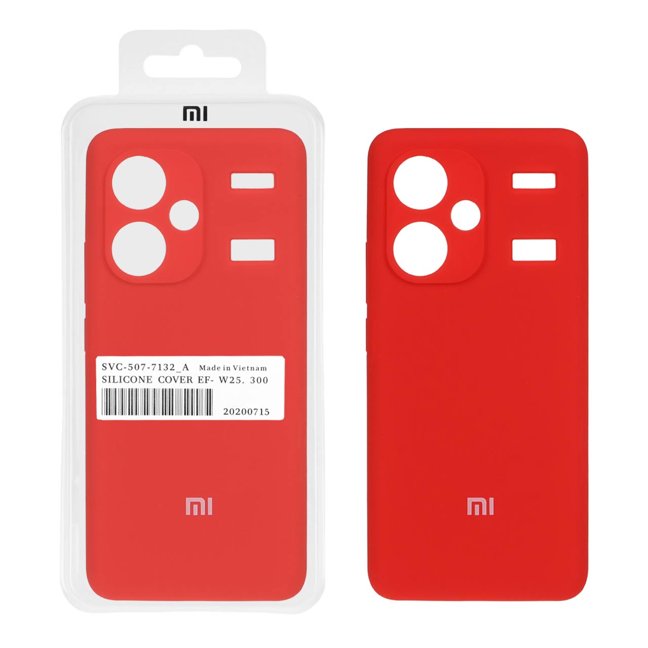 1114430 قاب سیلیکونی پاک کنی اورجینال درجه یک Xiaomi Redmi Note 13 Pro Plus - قرمز (پک اصلی) - تصویر 1