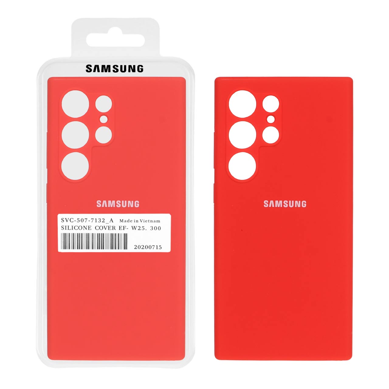 1114456 قاب سیلیکونی پاک کنی اورجینال درجه یک Samsung Galaxy S24 Ultra - قرمز (پک اصلی) - تصویر 1