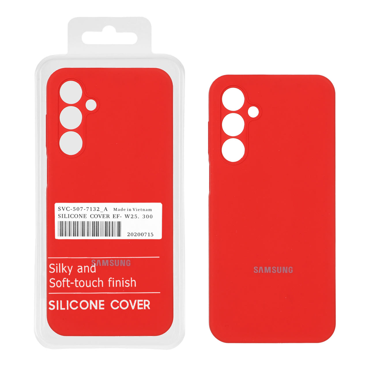 1114496.jpg قاب سیلیکونی پاک کنی اورجینال درجه یک Samsung Galaxy A05s - قرمز (پک دار) - تصویر 1