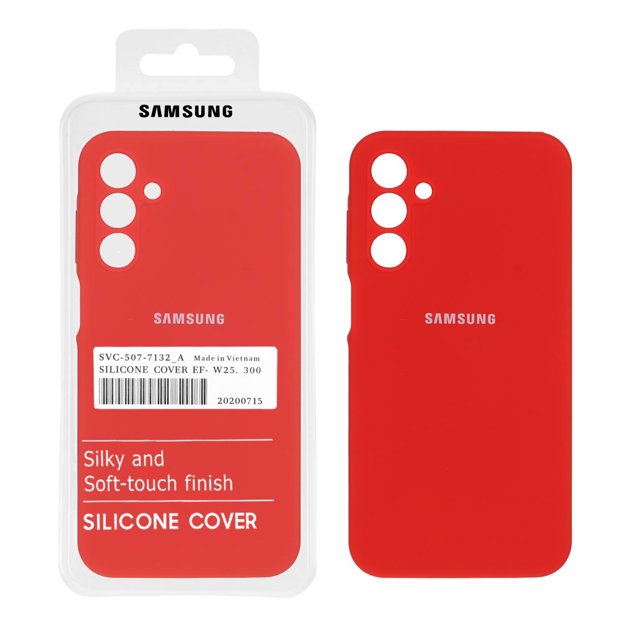 1114500.jpg قاب سیلیکونی پاک کنی اورجینال درجه یک Samsung Galaxy A15 - قرمز (پک اصلی) - تصویر 1