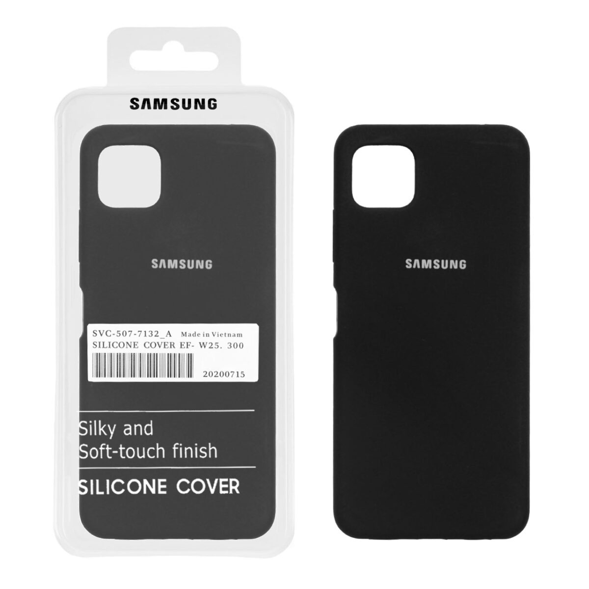 قاب سیلیکونی پاک کنی اورجینال درجه یک Samsung Galaxy A22 5G - مشکی (پک دار) - تصویر 1