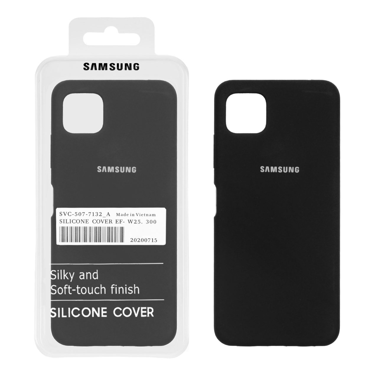 1142562 قاب سیلیکونی پاک کنی اورجینال درجه یک Samsung Galaxy A22 5G - مشکی (پک دار) - تصویر 1