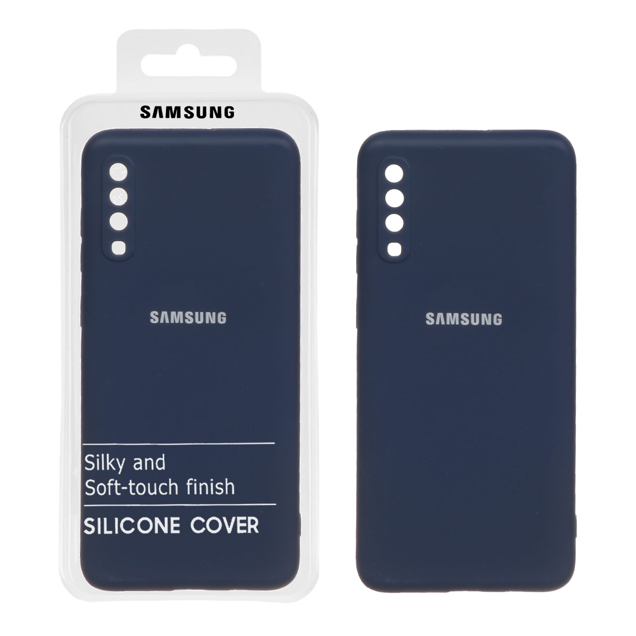 1170712 قاب نیو سیلیکون محافظ لنزدار Samsung Galaxy A70 / A70s - RFF - سرمه ای (پک دار) - تصویر 1