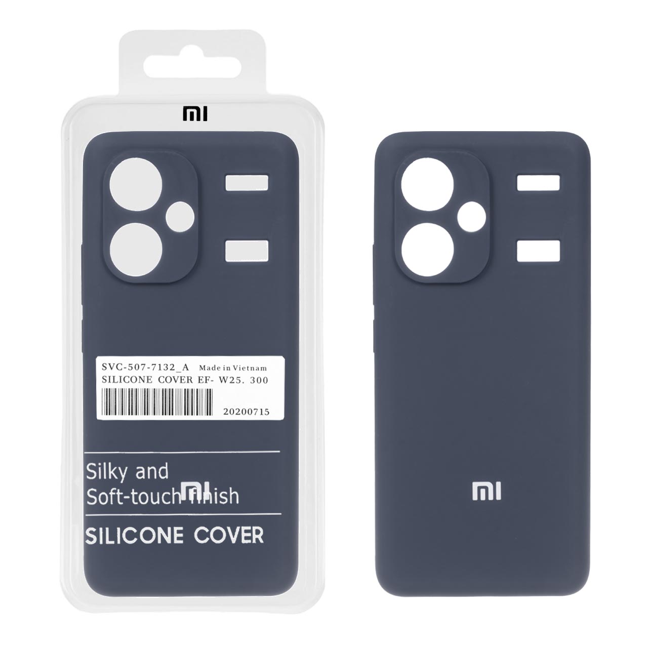 1189728 قاب سیلیکونی پاک کنی اورجینال درجه یک Xiaomi Redmi Note 13 Pro Plus - سرمه ای (پک دار) - تصویر 1