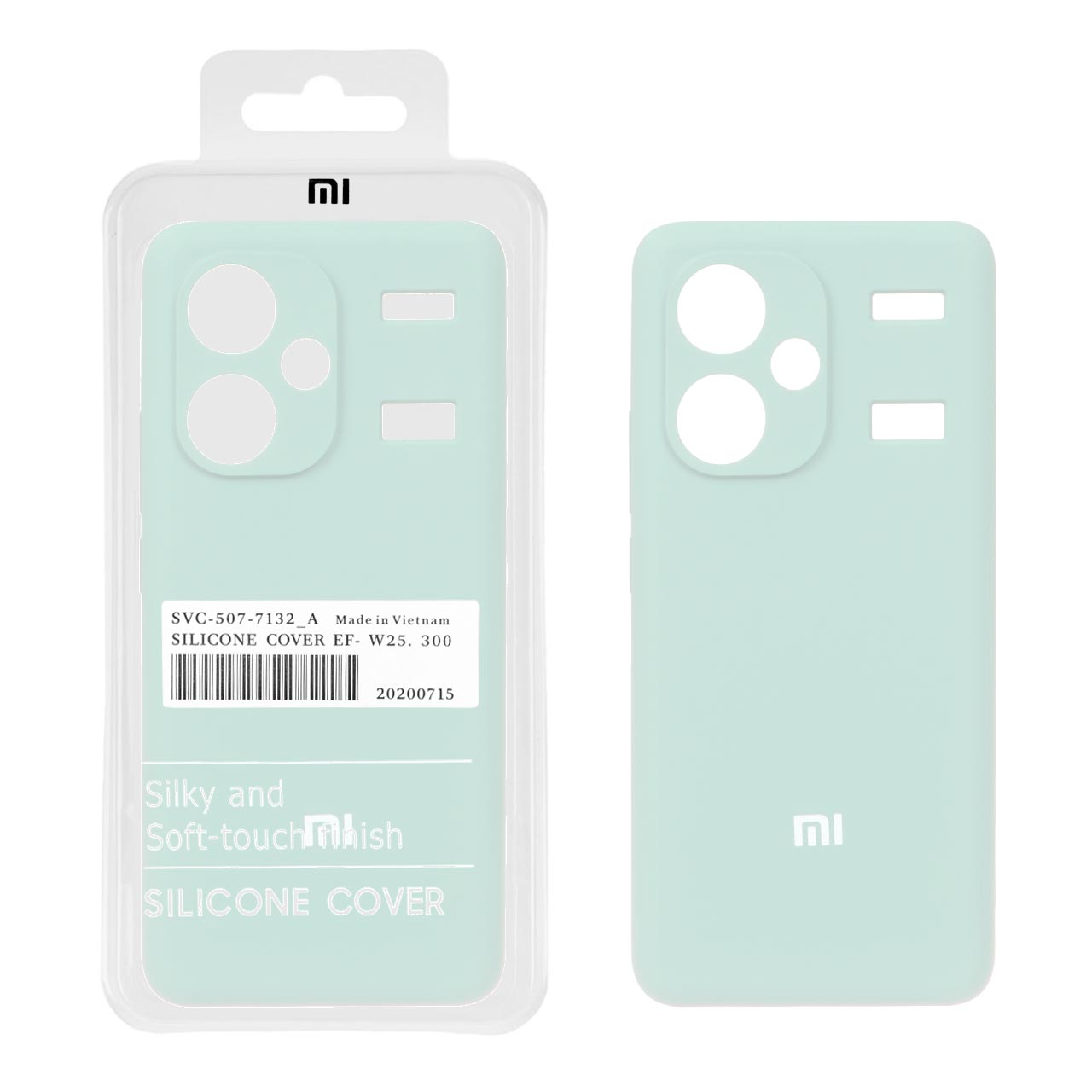 1189732 قاب سیلیکونی پاک کنی اورجینال درجه یک Xiaomi Redmi Note 13 Pro Plus - سبز روشن (پک دار) - تصویر 1