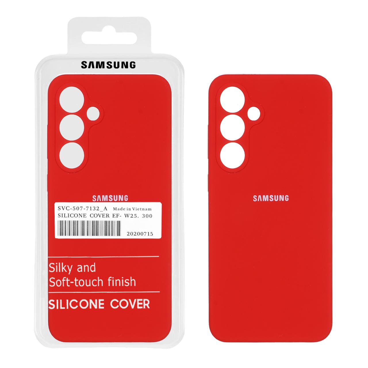 1203648 قاب سیلیکونی پاک کنی اورجینال درجه یک Samsung Galaxy S24 FE - قرمز (پک دار) - تصویر 1