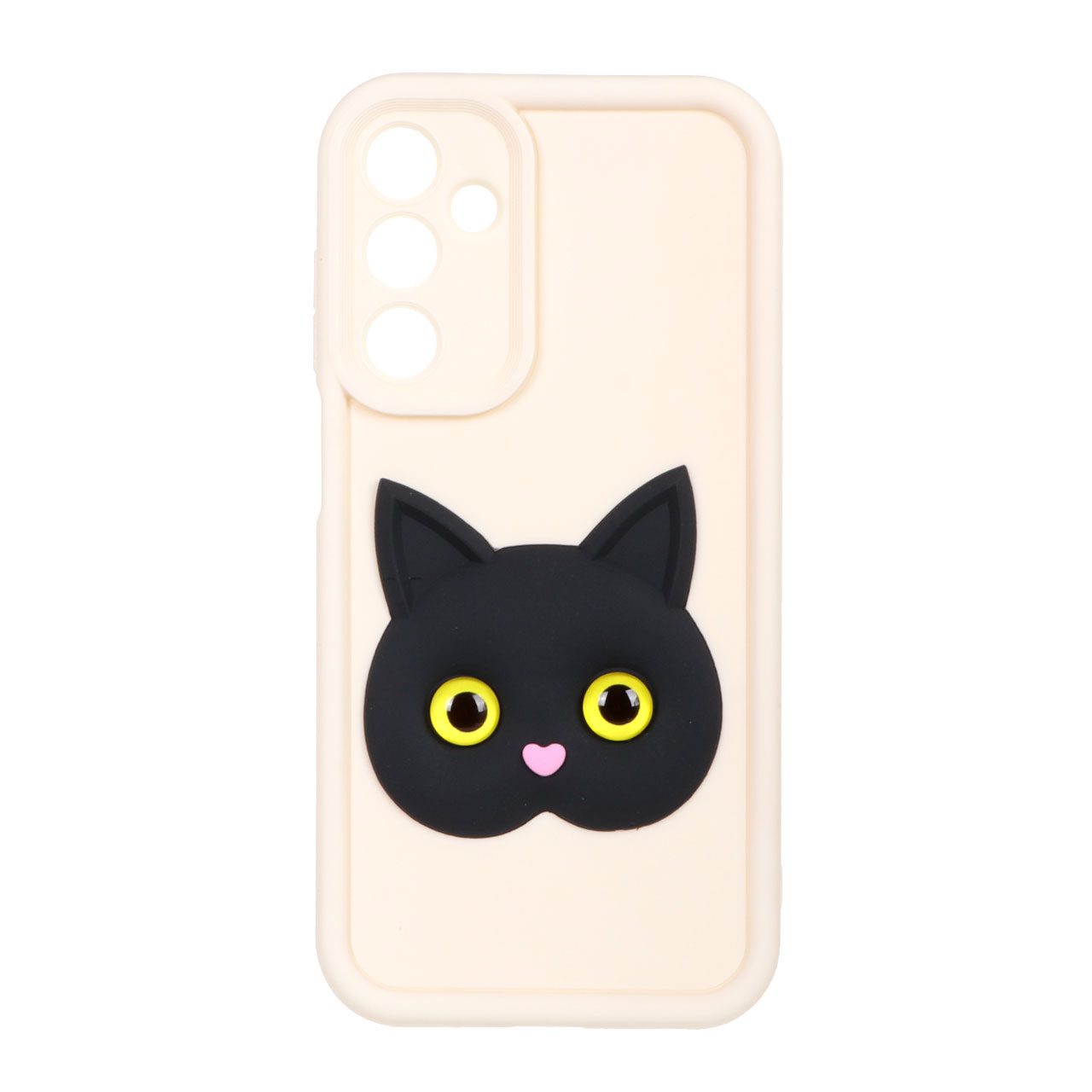 1219054 قاب Solid Case Cat Design مدل Samsung Galaxy A25 5G - کرم - تصویر 1