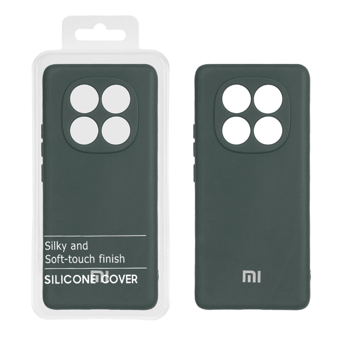 1240188 قاب نیو سیلیکون محافظ لنزدار Xiaomi Redmi Note 14 Pro 5G / Redmi Note 14 Pro Plus 5G / Poco X7 5G - RFF - سبز تیره (پک دار) - تصویر 1