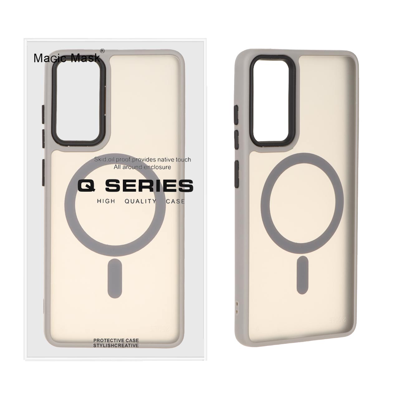 1286902 قاب اورجینال Magic Mask مات Magsafe بلک لنز Samsung Galaxy S20 FE - خاکستری (پک دار) - تصویر 1