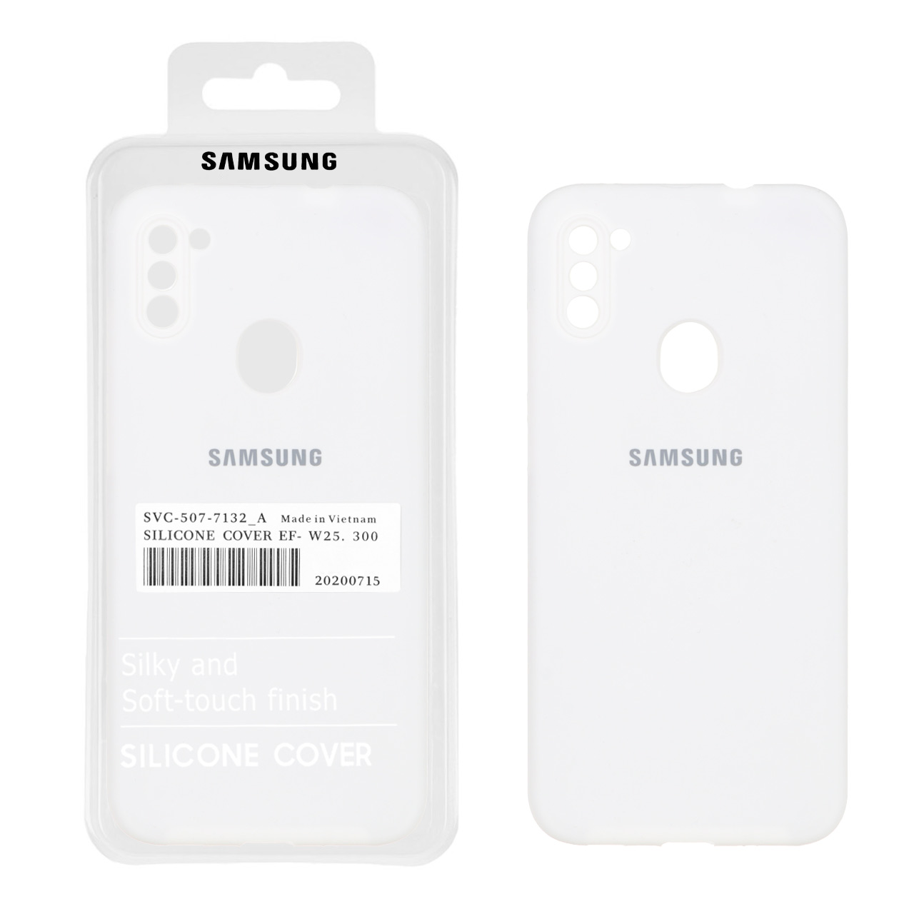 1292106.jpg قاب سیلیکونی پاک کنی اورجینال درجه یک Samsung Galaxy A11 / M11 - سفید (پک دار) - تصویر 1