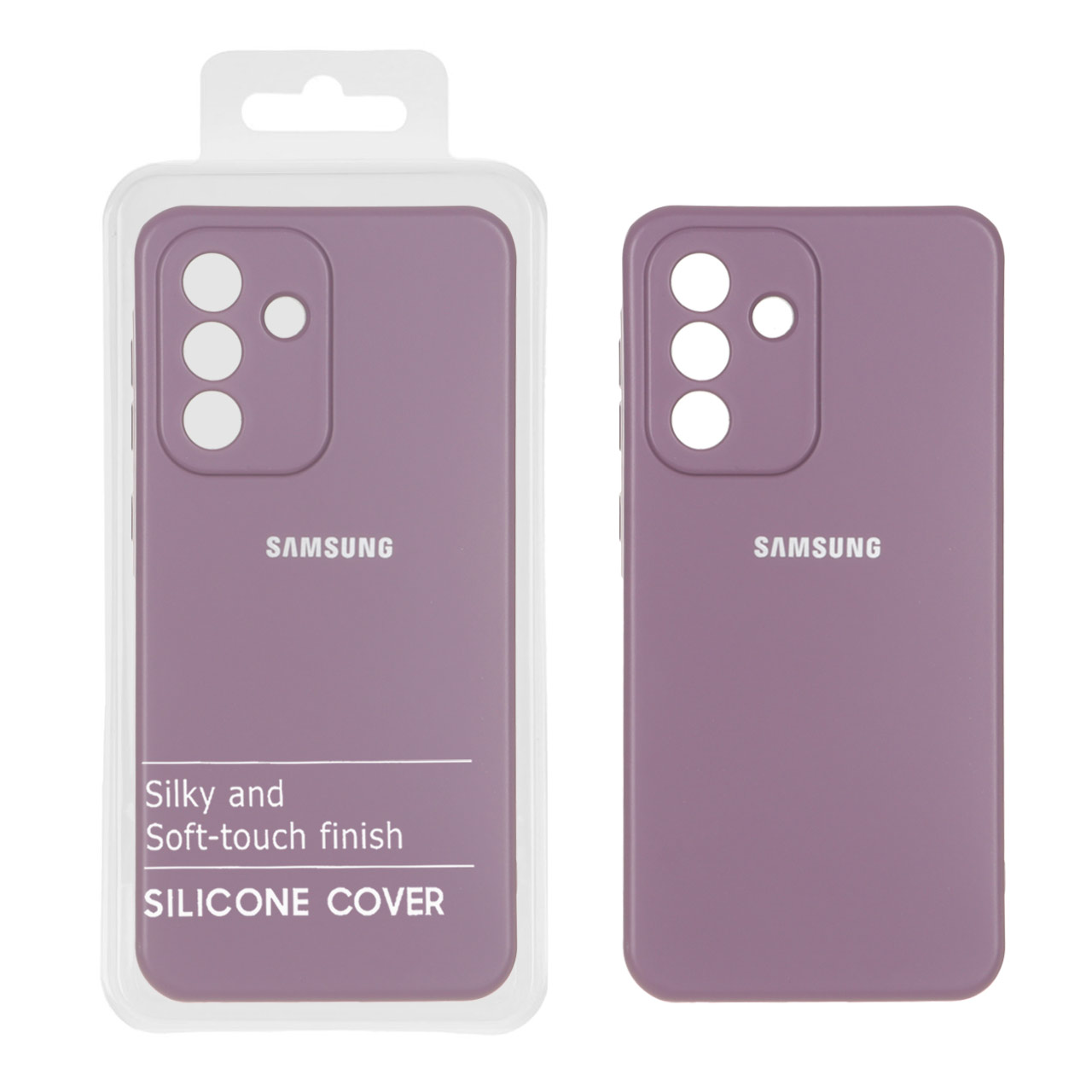1311896 قاب نیو سیلیکون محافظ لنزدار Samsung Galaxy A56 / A36 - RFF - بادمجانی تیره (پک دار) - تصویر 1