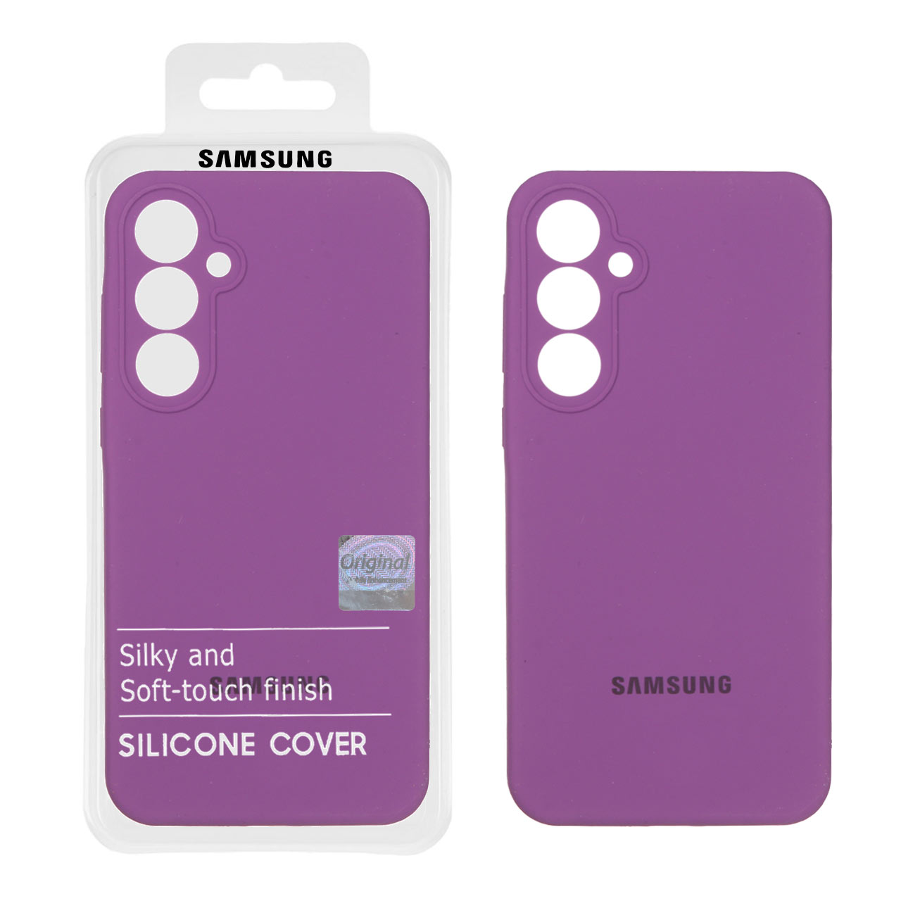 1312070.jpg قاب سیلیکونی پاک کنی اورجینال Master Quality مدل Samsung Galaxy A55 - ارغوانی (پک دار) - تصویر 1