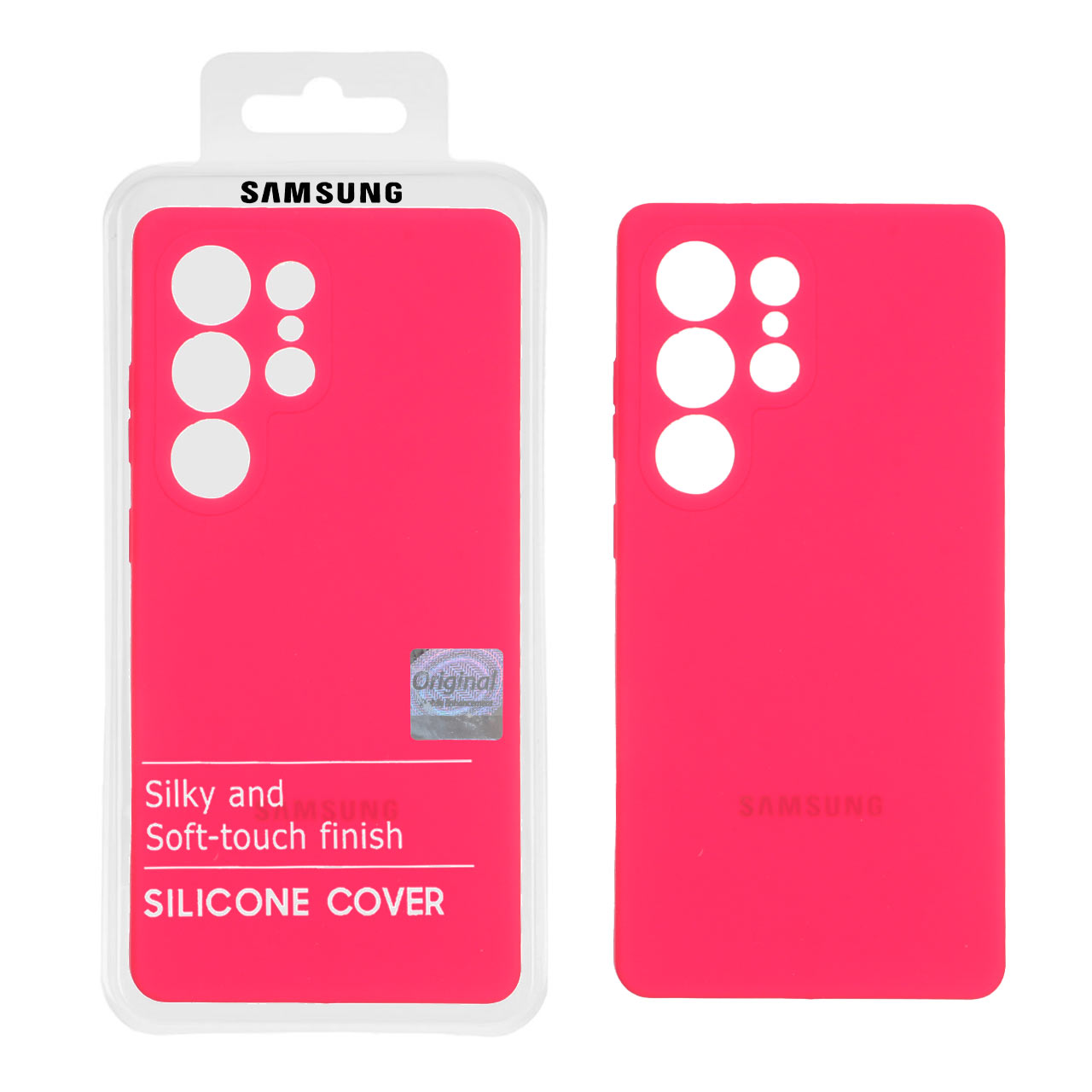 1312212 قاب سیلیکونی پاک کنی اورجینال Master Quality مدل Samsung Galaxy S25 Ultra - صورتی فانتزی (پک دار) - تصویر 1