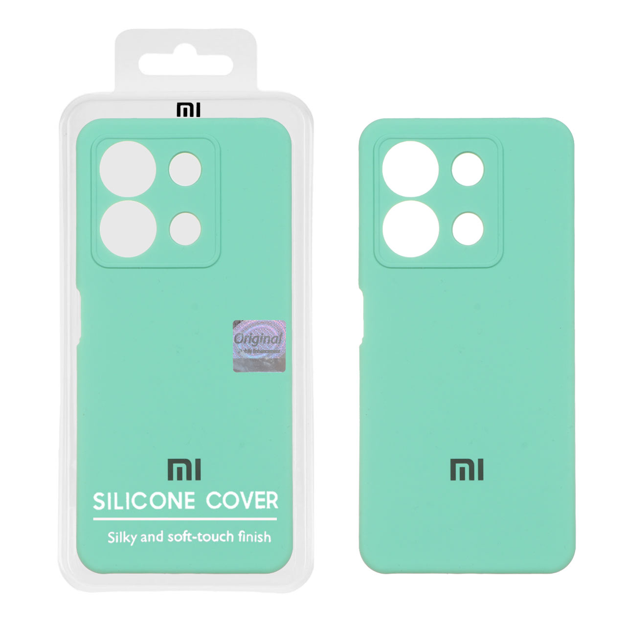 1316616.jpg قاب سیلیکونی پاک کنی اورجینال Master Quality مدل Xiaomi Redmi Note 13 4G - سبز مغز پسته ای (پک دار) - تصویر 1