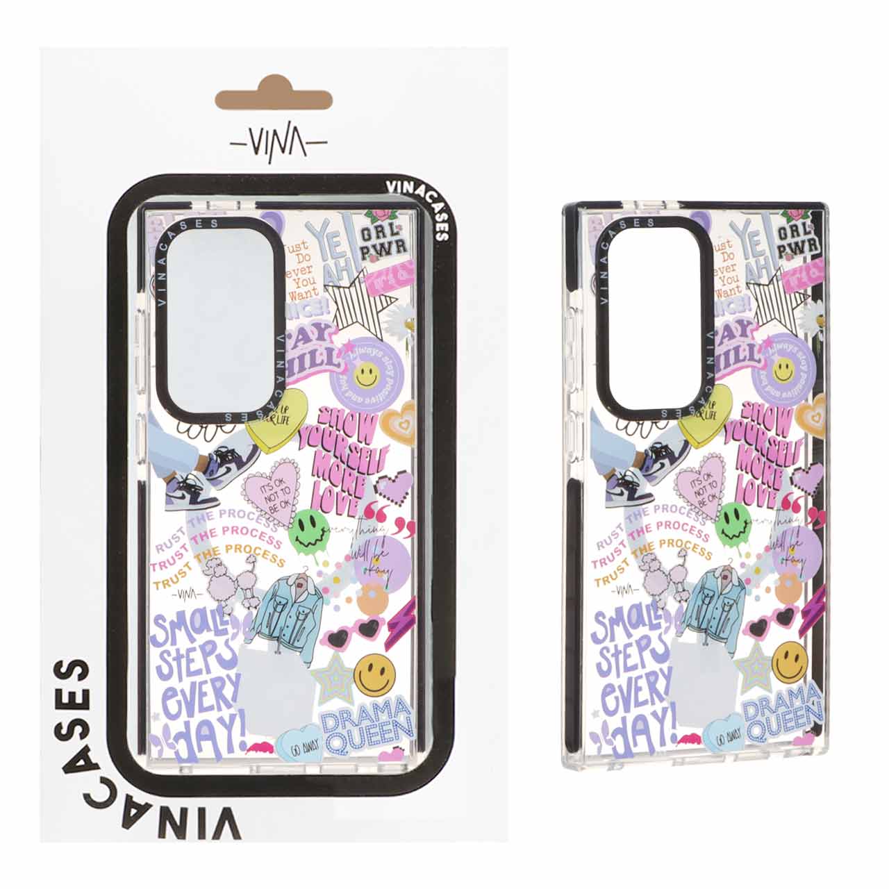 1322018 قاب اورجینال Vina شفاف Magsafe طرح دار Samsung Galaxy S24 Ultra - کد 284 (پک دار) - تصویر 1