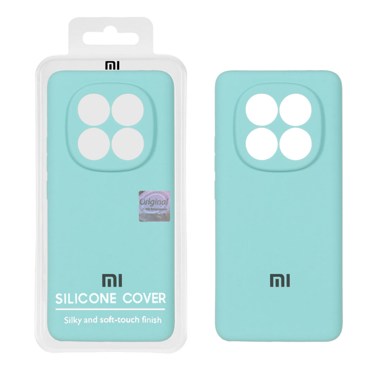 قاب سیلیکونی پاک کنی اورجینال Master Quality مدل Xiaomi Redmi Note 14 Pro 5G / Redmi Note 14 Pro Plus 5G / Poco X7 5G - سبز آبی (پک دار) - تصویر 1