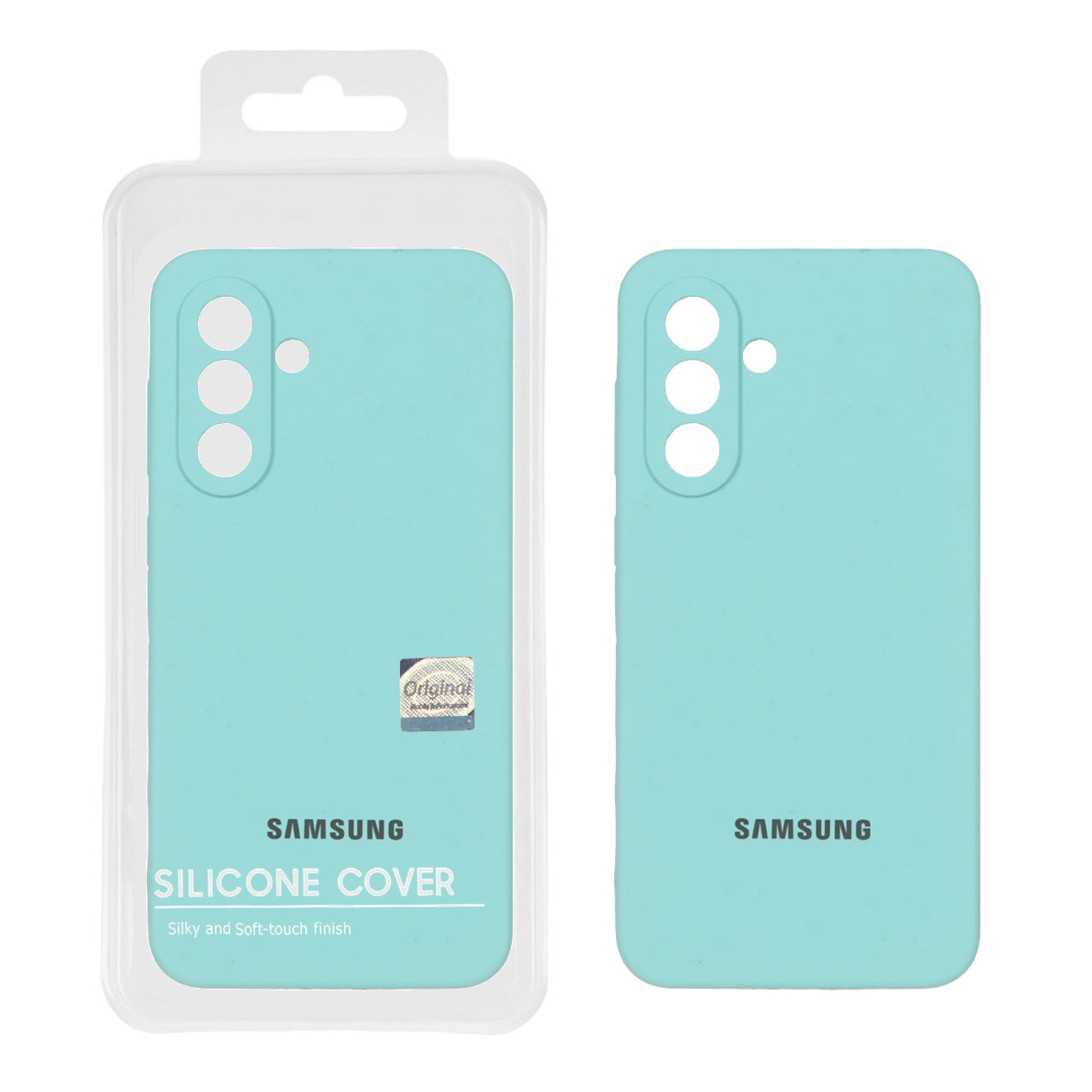 1340110.jpg قاب سیلیکونی پاک کنی اورجینال Master Quality مدل Samsung Galaxy A56 / A36 - سبز آبی (پک دار) - تصویر 1