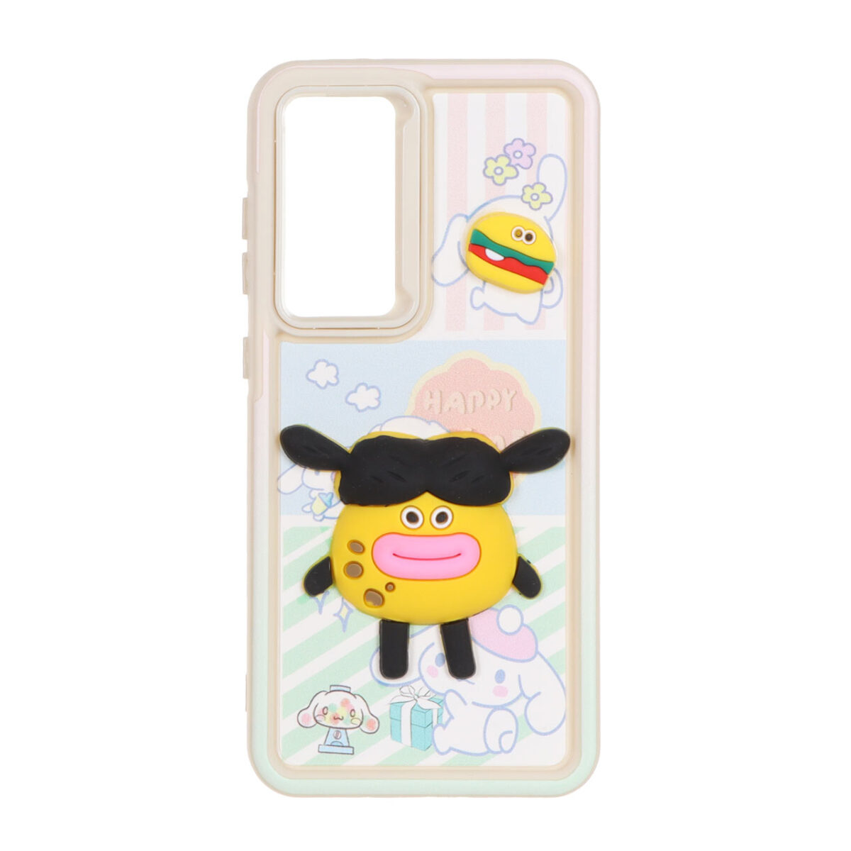 قاب Solid Case عروسک خمیری برجسته لنز رنگی Samsung Galaxy S24 FE - طرح 31 - تصویر 1