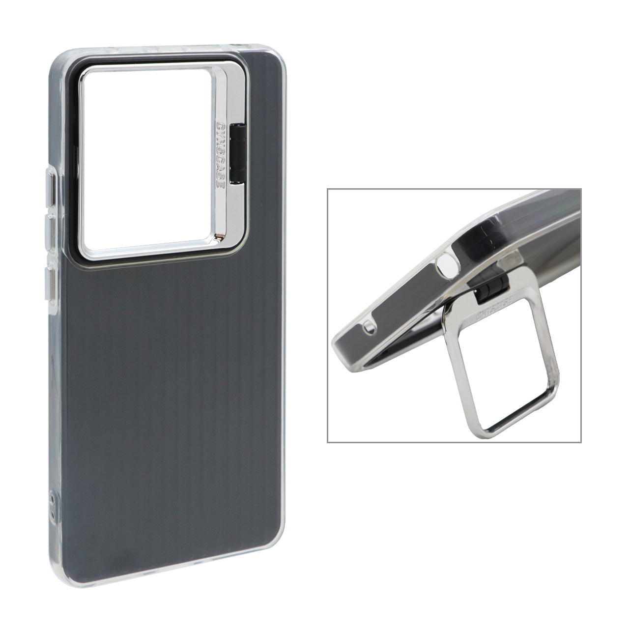 1345928 قاب Cyns Case ژله ای دو لایه لنز استندشو Xiaomi Redmi Note 14S / Note 13 Pro 4G / M6 Pro 4G - مشکی - تصویر 1