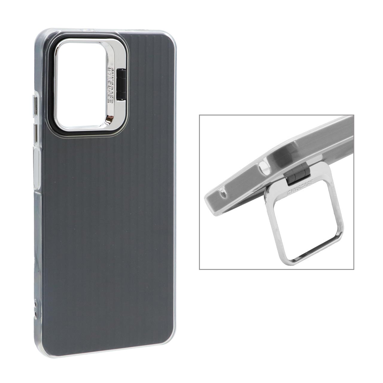 1345968 قاب Cyns Case ژله ای دو لایه لنز استندشو Xiaomi Redmi Note 10 4G / Redmi Note 10S / Poco M5S - مشکی - تصویر 1