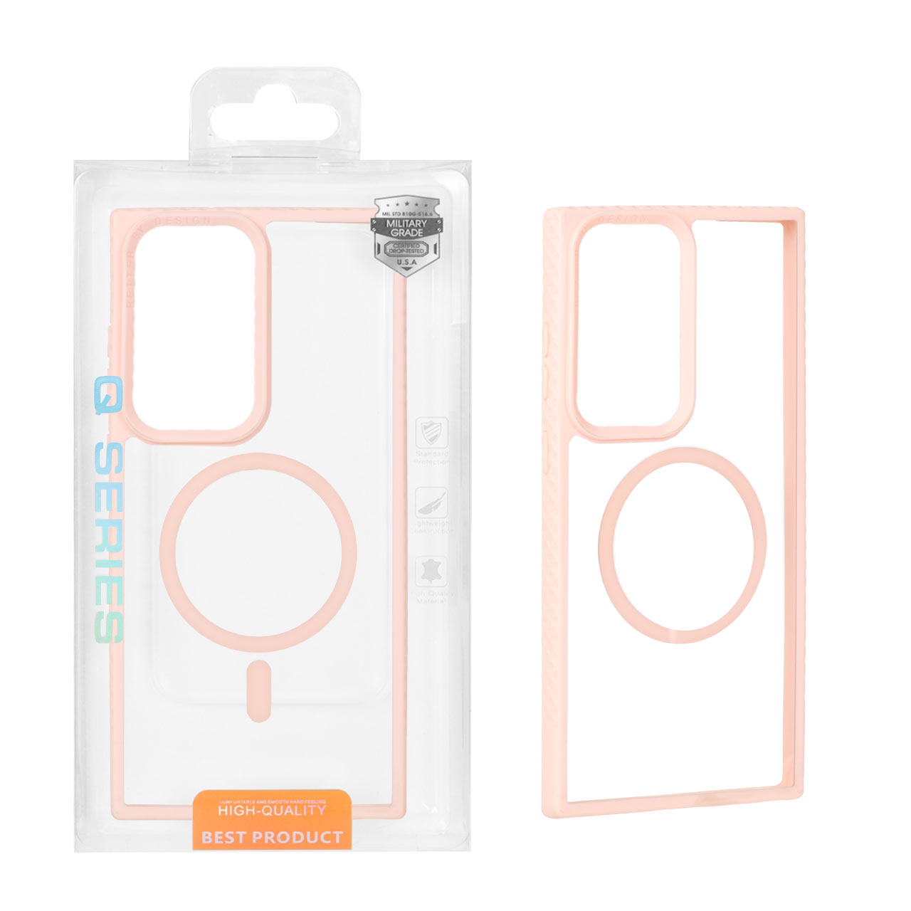 1346996 قاب Q Series شفاف Better By Design مدل Samsung Galaxy S23 Ultra - صورتی - تصویر 1