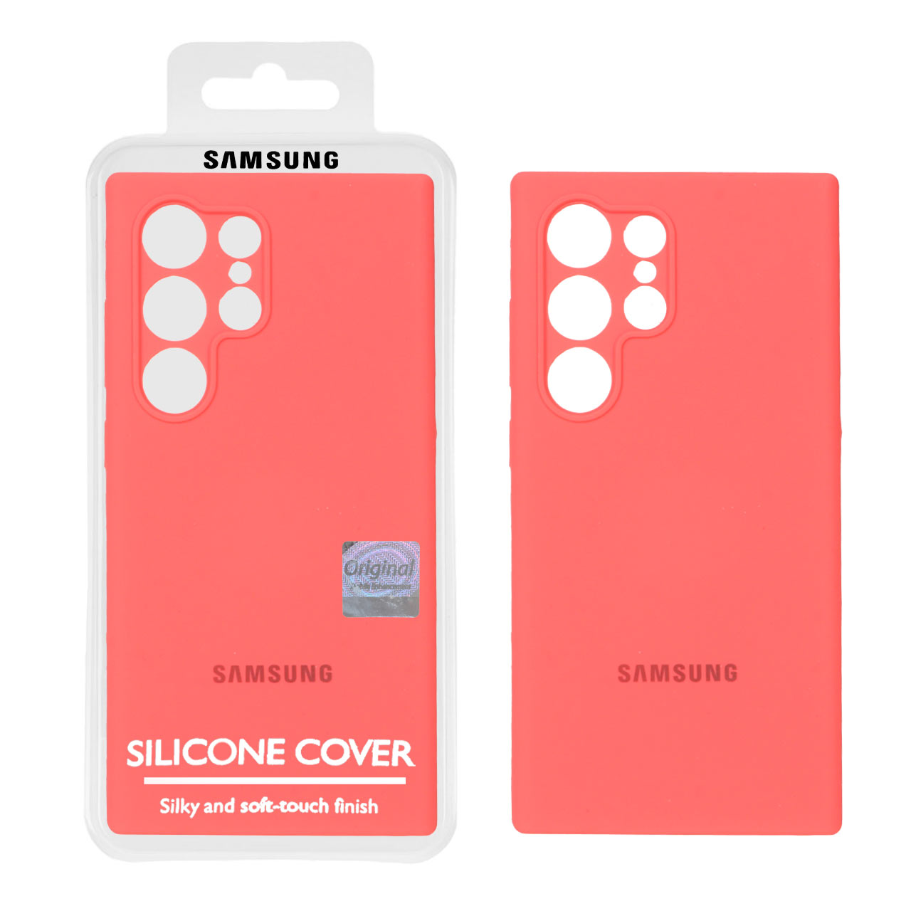 1348310 قاب سیلیکونی پاک کنی اورجینال Master Quality مدل Samsung Galaxy S24 Ultra - مرجانی (پک دار) - تصویر 1