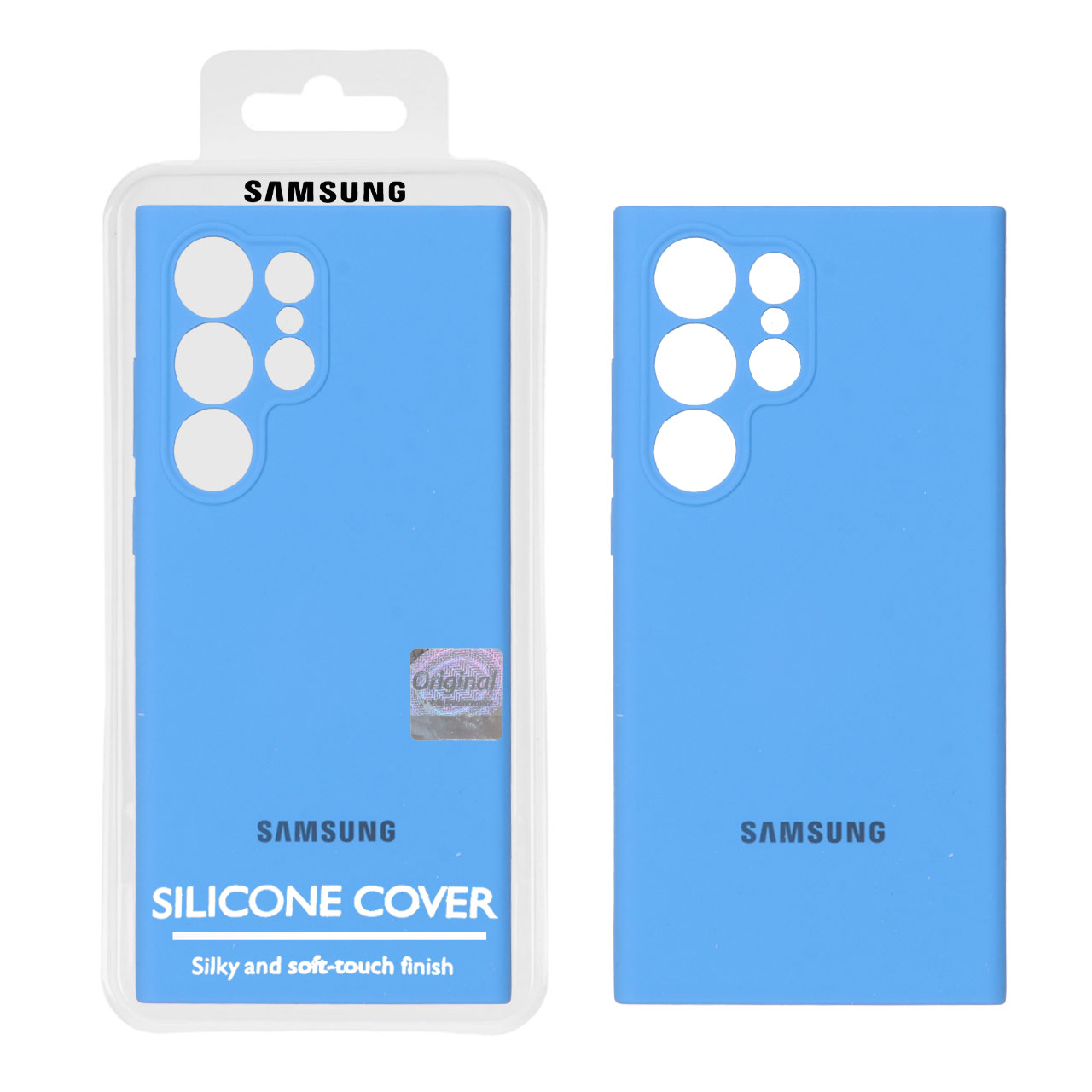 1348344 قاب سیلیکونی پاک کنی اورجینال Master Quality مدل Samsung Galaxy S23 Ultra - آبی (پک دار) - تصویر 1