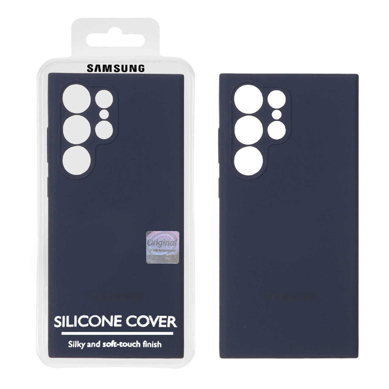 1348348 قاب سیلیکونی پاک کنی اورجینال Master Quality مدل Samsung Galaxy S23 Ultra - سرمه ای (پک دار) - تصویر 1