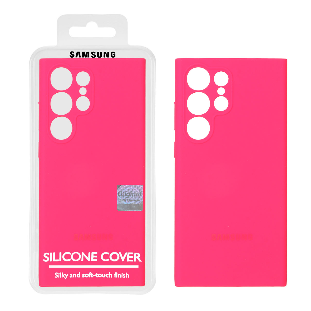 1348352 قاب سیلیکونی پاک کنی اورجینال Master Quality مدل Samsung Galaxy S23 Ultra - صورتی فانتزی (پک دار) - تصویر 1