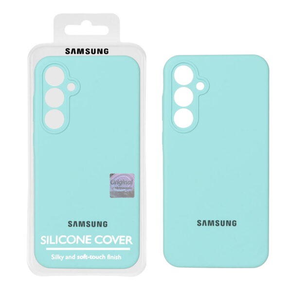 قاب سیلیکونی پاک کنی اورجینال Master Quality مدل Samsung Galaxy A35 - سبز آبی (پک دار)
