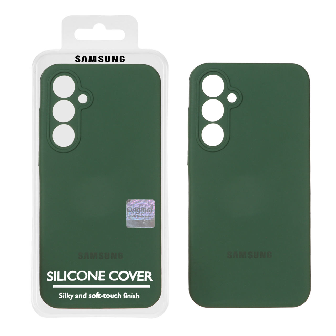 1348400.jpg قاب سیلیکونی پاک کنی اورجینال Master Quality مدل Samsung Galaxy A35 - سبز تیره (پک دار) - تصویر 1