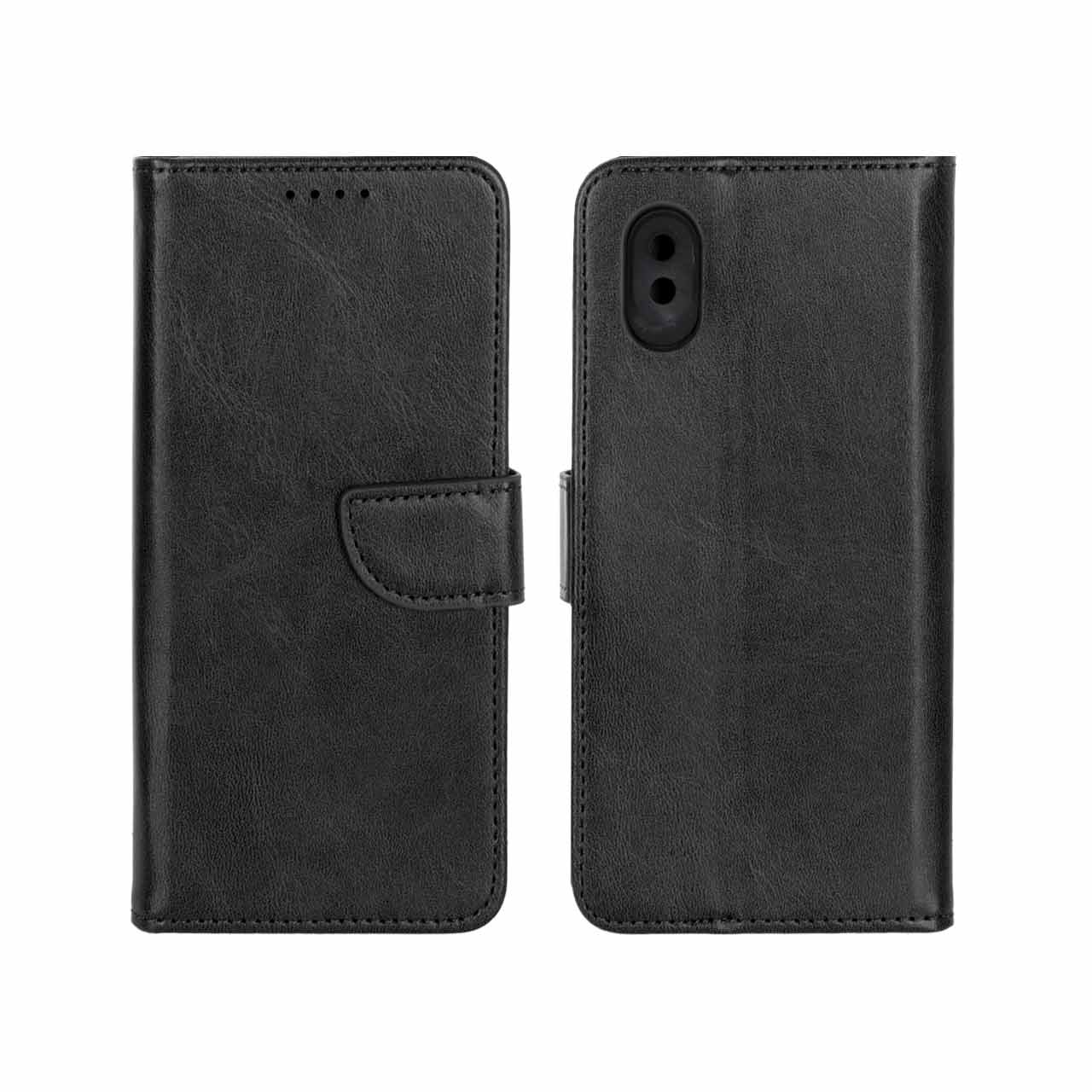 1350460 کیف چرمی موبایل مگنتی محافظ لنزدار Samsung Galaxy A01 Core - مشکی - تصویر 1