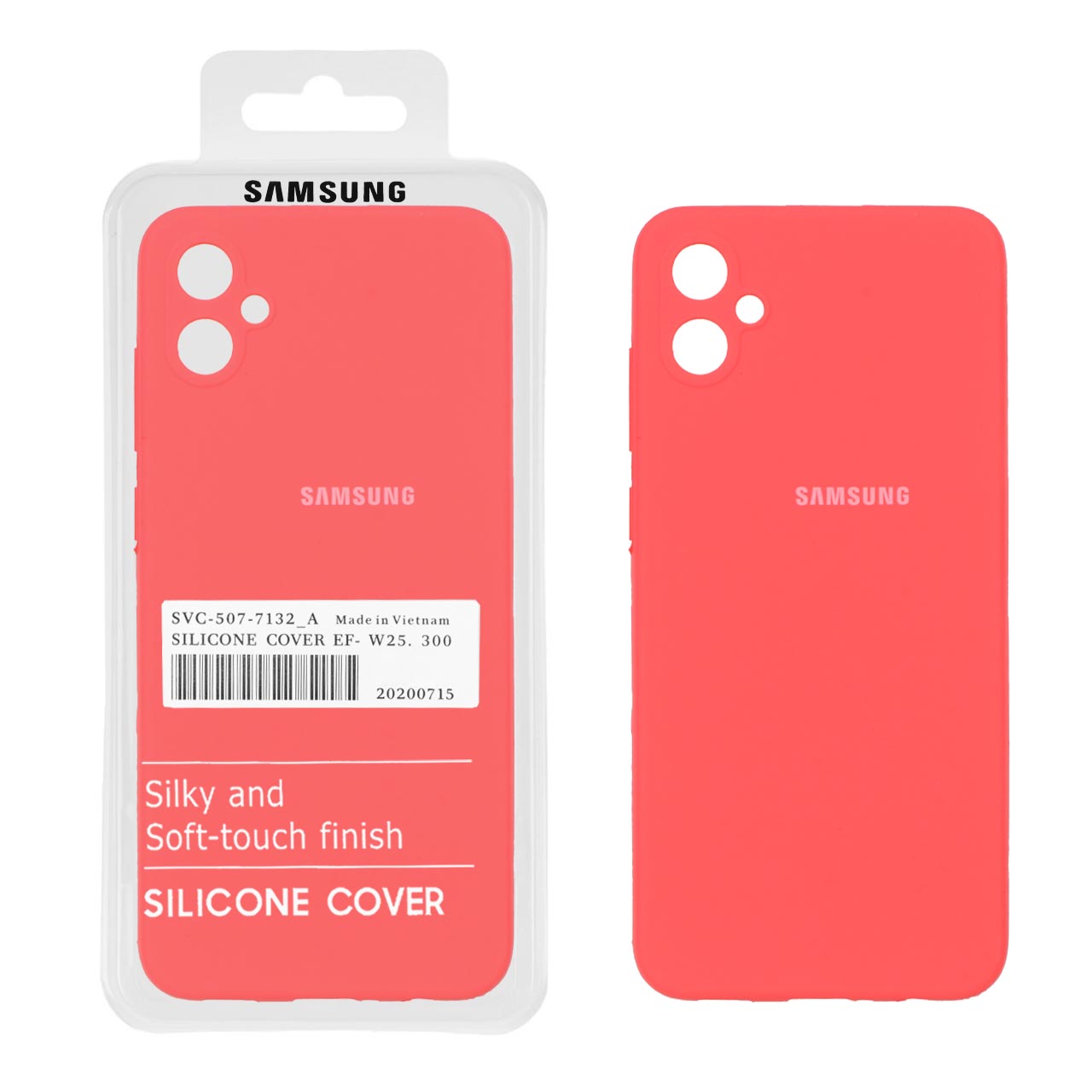 1353876.jpg قاب سیلیکونی پاک کنی اورجینال درجه یک Samsung Galaxy A05 - مرجانی (پک دار) - تصویر 1
