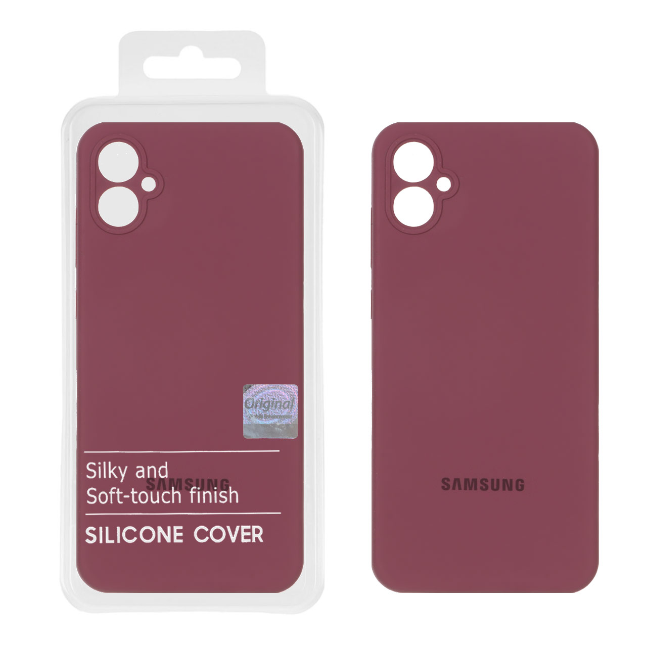 1355930.jpg قاب سیلیکونی پاک کنی اورجینال Master Quality مدل Samsung Galaxy A05 - زرشکی (پک دار) - تصویر 1