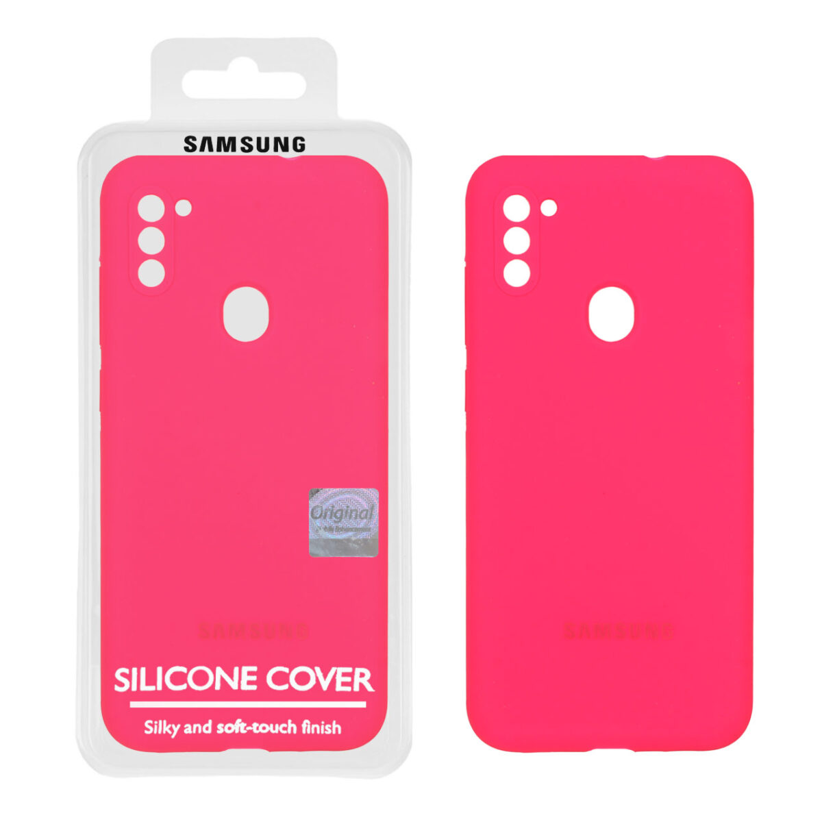 قاب سیلیکونی پاک کنی اورجینال Master Quality مدل Samsung Galaxy A11 / M11 - صورتی فانتزی (پک دار) - تصویر 1