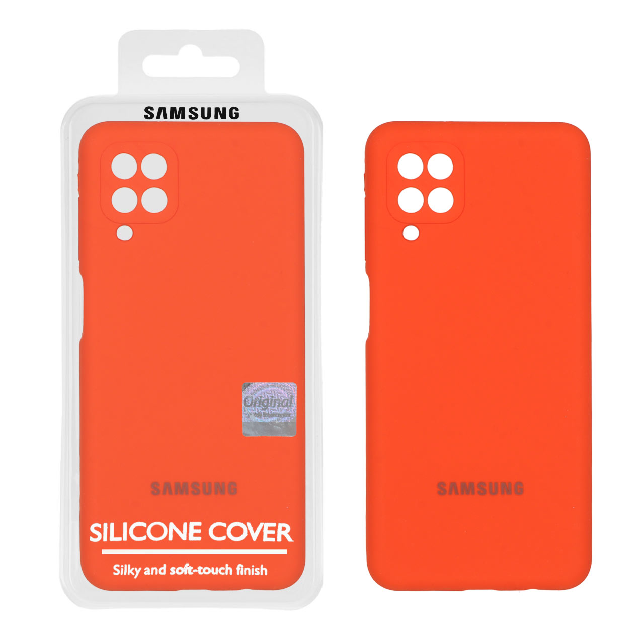 1362670 قاب سیلیکونی پاک کنی اورجینال Master Quality مدل Samsung Galaxy A12 / M12 / F12 - نارنجی (پک دار) - تصویر 1