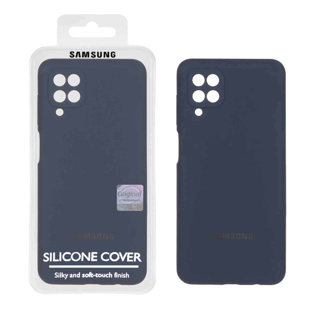 1362672 قاب سیلیکونی پاک کنی اورجینال Master Quality مدل Samsung Galaxy A12 / M12 / F12 - سرمه ای (پک دار) - تصویر 1