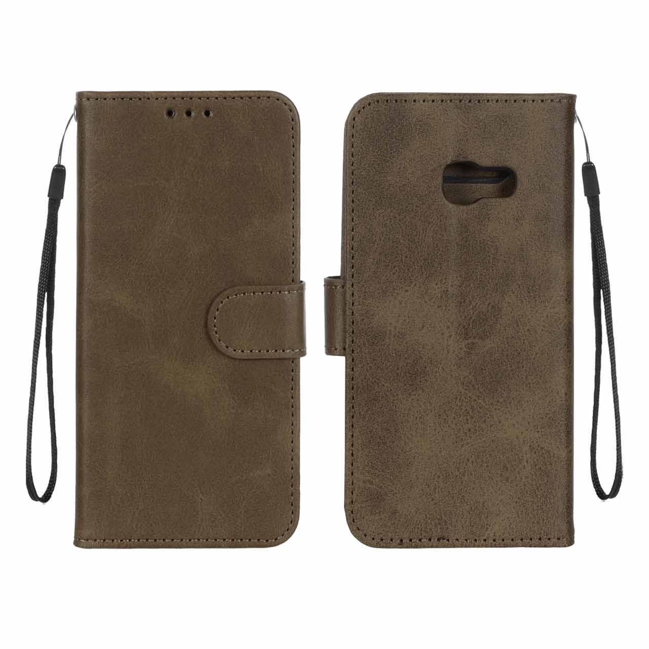 1365802 کیف موبایل مگنتی درجه یک MNC مدل Samsung Galaxy A320 / A3 (2017) - سبز زیتونی - تصویر 1