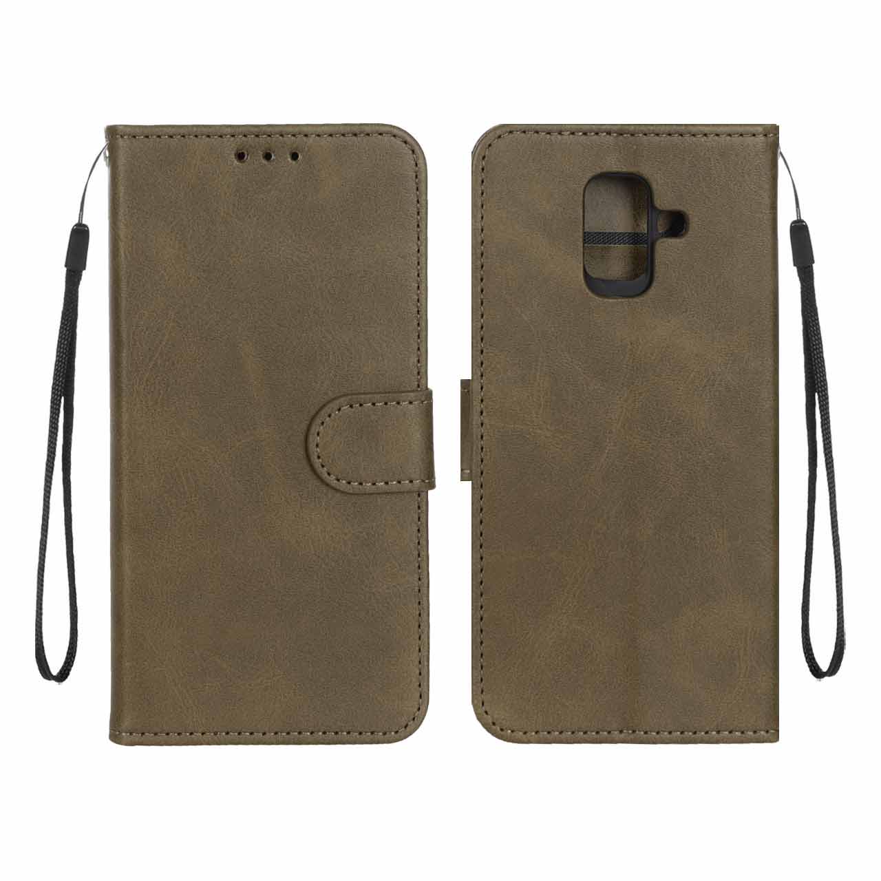 1366154 کیف موبایل مگنتی درجه یک MNC مدل Samsung Galaxy A6 - سبز زیتونی - تصویر 1